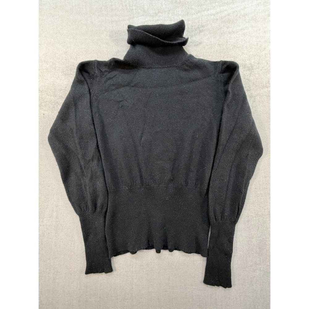 Neiman Marcus Sweater Long Sleeve Black Small Silk Cashmere Small
